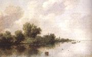 RUYSDAEL, Salomon van River Scene oil